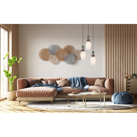 Lampa wisząca pojedyncza Martelo PND-36545-1A-GD-WH złota Italux