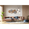 Lampa wisząca pojedyncza Martelo PND-36545-1A-GD-WH złota Italux