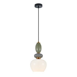 Lampa wisząca pojedyncza Martelo PND-36545-1B-GD-WH złota Italux