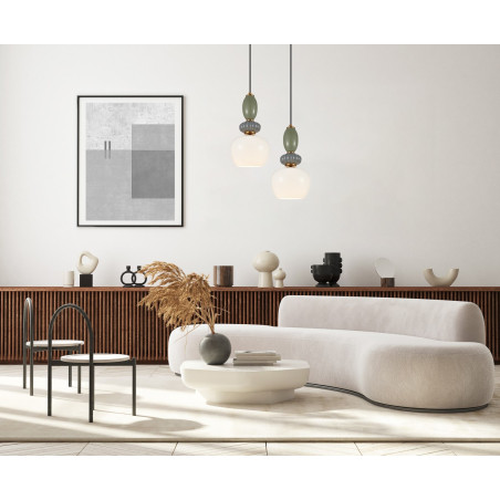 Lampa wisząca pojedyncza Martelo PND-36545-1B-GD-WH złota Italux