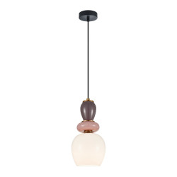 Lampa wisząca pojedyncza Martelo PND-36545-1C-GD-WH złota Italux