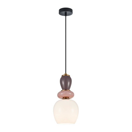 Lampa wisząca pojedyncza Martelo PND-36545-1C-GD-WH złota Italux