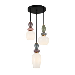 Lampa wisząca potrójna Martelo PND-36545-3-GD-WH złota Italux