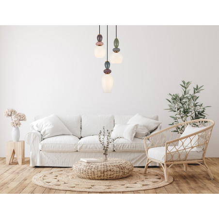 Lampa wisząca potrójna Martelo PND-36545-3-GD-WH złota Italux
