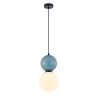 Lampa wisząca pojedyncza Mastal PND-36603-1L-BK-BLU czarna Italux