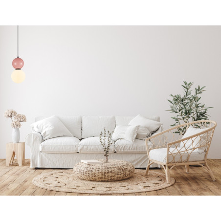 Lampa wisząca pojedyncza Mastal PND-36603-1L-BK-PK czarna Italux