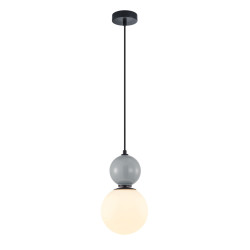 Lampa wisząca pojedyncza Mastal PND-36603-1M-BK-GR czarna Italux