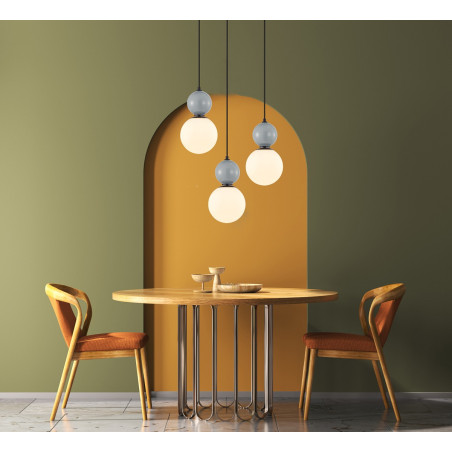 Lampa wisząca pojedyncza Mastal PND-36603-1M-BK-GR czarna Italux