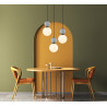 Lampa wisząca pojedyncza Mastal PND-36603-1M-BK-GR czarna Italux