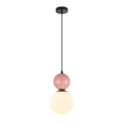 Lampa wisząca pojedyncza Mastal PND-36603-1M-BK-PK czarna Italux