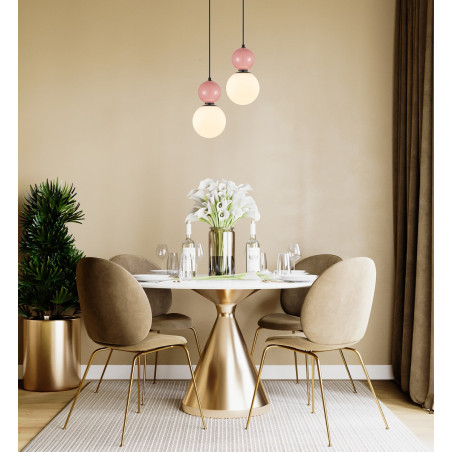 Lampa wisząca pojedyncza Mastal PND-36603-1M-BK-PK czarna Italux