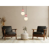 Lampa wisząca pojedyncza Mastal PND-36603-1M-BK-PK czarna Italux