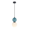 Lampa wisząca pojedyncza Mastal PND-36603-1S-BK-BLU czarna Italux