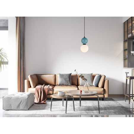 Lampa wisząca pojedyncza Mastal PND-36603-1S-BK-BLU czarna Italux