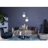 Lampa wisząca pojedyncza Mastal PND-36603-1S-BK-BLU czarna Italux