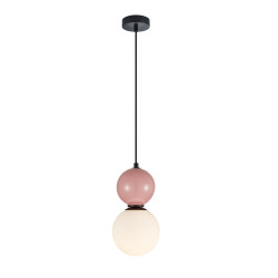 Lampa wisząca pojedyncza Mastal PND-36603-1S-BK-PK czarna Italux