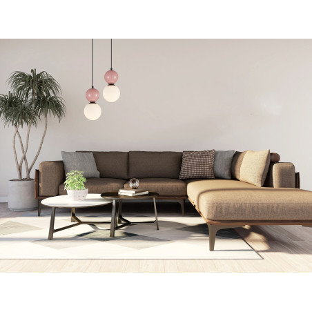 Lampa wisząca pojedyncza Mastal PND-36603-1S-BK-PK czarna Italux