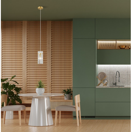 Lampa wisząca pojedyncza Merto PND-40930-1A-GD złota Italux