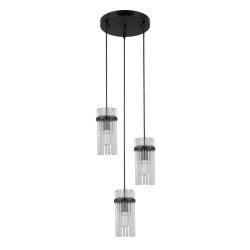 Lampa wisząca potrójna Merto PND-40930-3A-BK czarny mat Italux