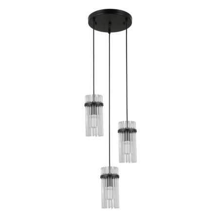 Lampa wisząca potrójna Merto PND-40930-3A-BK czarny mat Italux