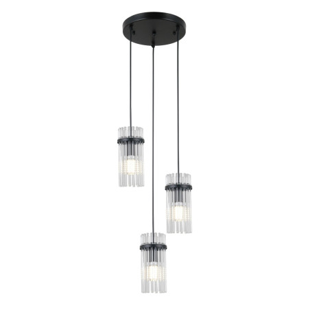 Lampa wisząca potrójna Merto PND-40930-3A-BK czarny mat Italux