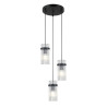 Lampa wisząca potrójna Merto PND-40930-3A-BK czarny mat Italux