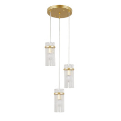 Lampa wisząca potrójna Merto PND-40930-3A-GD złota Italux