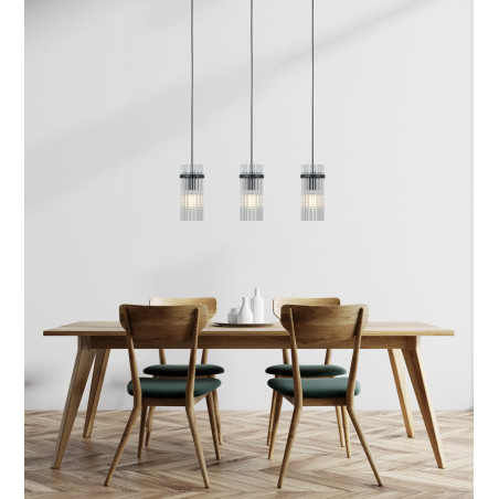 Lampa wisząca potrójna Merto PND-40930-3B-BK czarny mat Italux