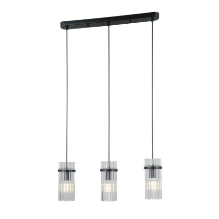 Lampa wisząca potrójna Merto PND-40930-3B-BK czarny mat Italux