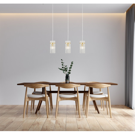 Lampa wisząca potrójna Merto PND-40930-3B-GD złota Italux