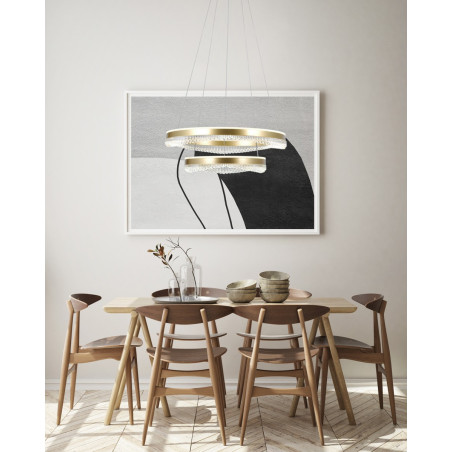 Lampa wisząca Morte PND-34535-2L-GD złota Italux