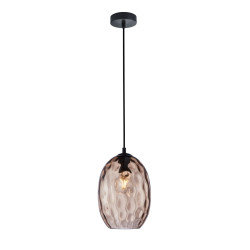 Lampa wisząca pojedyncza Novala PND-3031-1-BK-CF czarna Italux