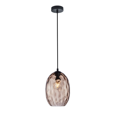 Lampa wisząca pojedyncza Novala PND-3031-1-BK-CF czarna Italux