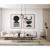 Lampa wisząca pojedyncza Novala PND-3031-1-BK-CF czarna Italux