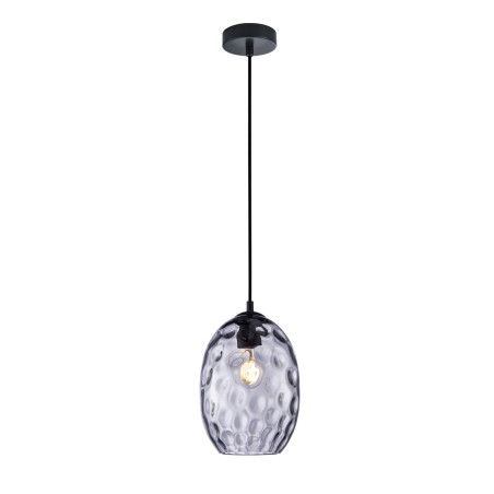 Lampa wisząca pojedyncza Novala PND-3031-1-BK-SG czarna Italux