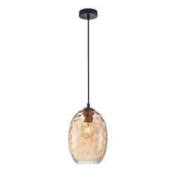 Lampa wisząca pojedyncza Novala PND-3031-1-BRO-AMB złota Italux