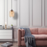 Lampa wisząca pojedyncza Novala PND-3031-1-BRO-AMB złota Italux