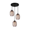 Lampa wisząca potrójna Novala PND-3031-3A-BK-CF czarna Italux