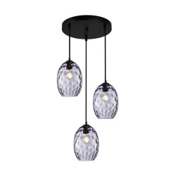 Lampa wisząca potrójna Novala PND-3031-3A-BK-SG czarna Italux