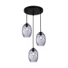 Lampa wisząca potrójna Novala PND-3031-3A-BK-SG czarna Italux