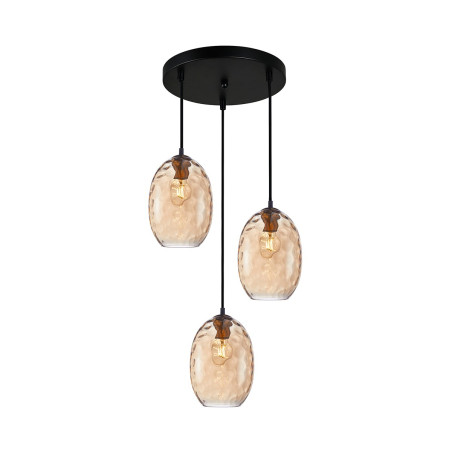 Lampa wisząca potrójna Novala PND-3031-3A-BRO-AMB złota Italux