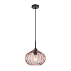 Lampa wisząca pojedyncza Pansol PND-2940-1S-BK-CF czarna Italux