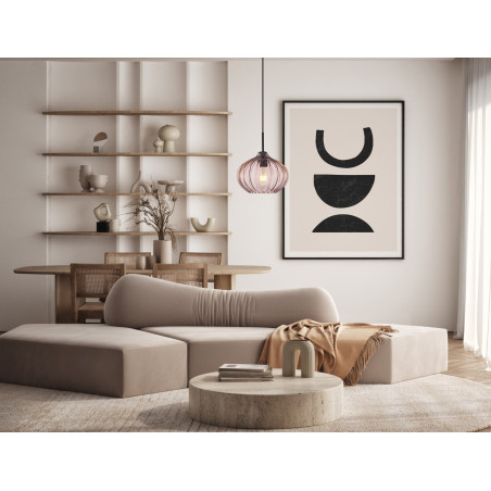 Lampa wisząca pojedyncza Pansol PND-2940-1S-BK-CF czarna Italux