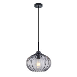 Lampa wisząca pojedyncza Pansol PND-2940-1S-BK-SG2 czarna Italux