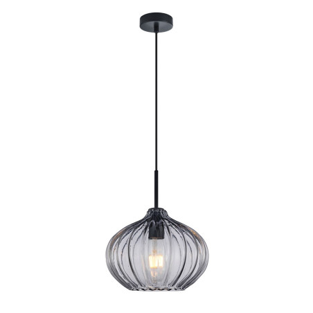 Lampa wisząca pojedyncza Pansol PND-2940-1S-BK-SG2 czarna Italux