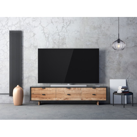 Lampa wisząca pojedyncza Pansol PND-2940-1S-BK-SG2 czarna Italux