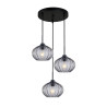 Lampa wisząca potrójna Pansol PND-2940-3AS-BK-SG2 czarna Italux