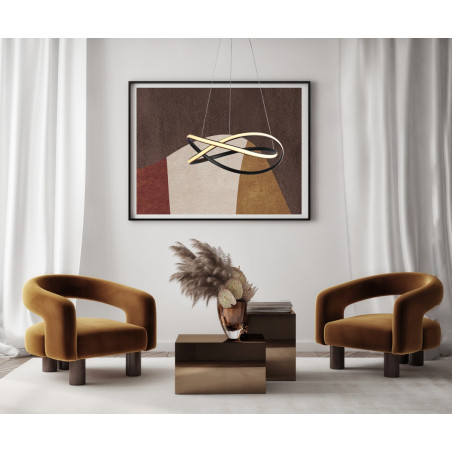 Lampa wisząca Rumio PND-23917-BK czarna Italux