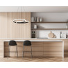 Lampa wisząca Zalto PND-12436-BK czarna Italux