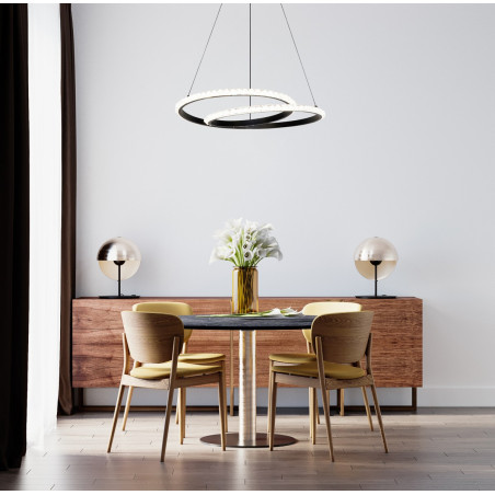 Lampa wisząca Zalto PND-12436-BK czarna Italux